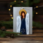 świąteczna kartka z aniołkiem